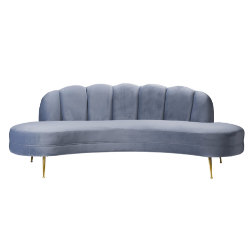 Swan Sea Blue Sofa – Gold